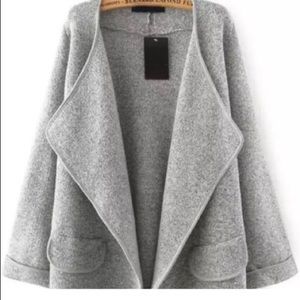 Grey sweater jacket